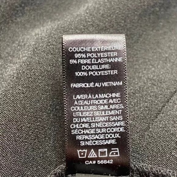 Express Dress Women's Size 10 Black Spaghetti Strap Front Slit Office Wear NWT - Picture 8 of 11